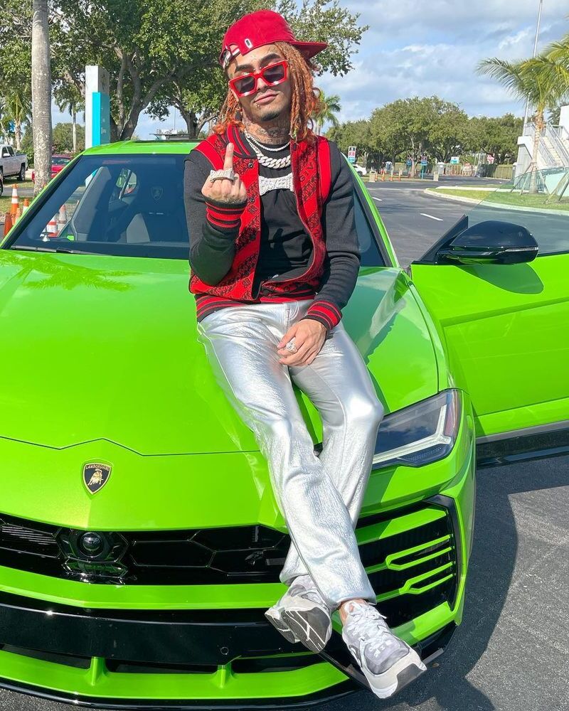 Lil Pump Wearing a Givenchy Bomber With LV Sunglasses & Chanel Sneakers