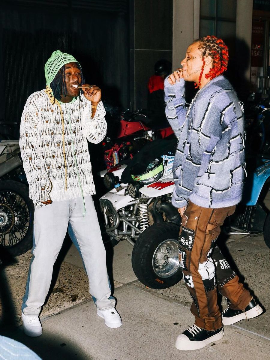 Lil Uzi Vert Wearing a Loewe Puppet Hoodie & Split Jeans With Nike AF1s |  Incorporated Style