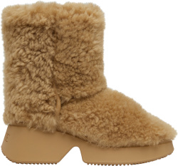 Loewe Beige Shearling Ankle Boots