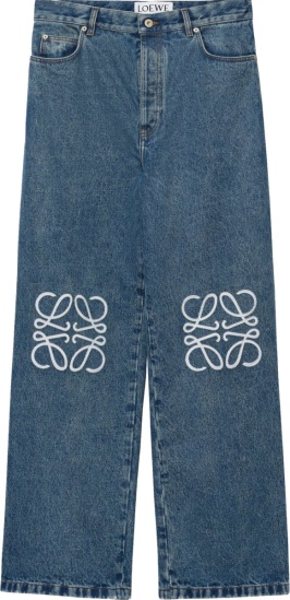 Loewe Blue Anagram Knee Jeans | INC STYLE