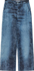 Loewe Blue Pixelated Baggy Jeans