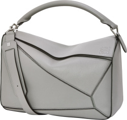 Loewe Grey Leather Puzzle Bag