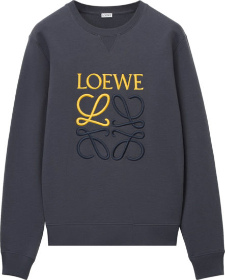 Loewe Onyx Blue Anagram Logo Sweatshirt