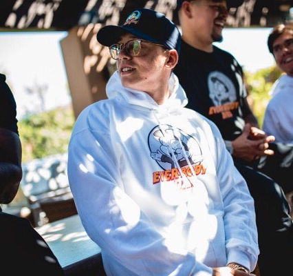 Logic Wearing a Bobby Boy Hat & 'Everybody Dies' Hoodie Merch