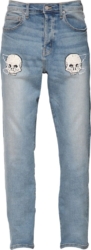 Lost Daze Skull And Dove Embroidered Jeans