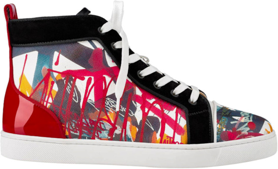 Louboutin High Top Spray Painted Sneakers Worn By Marshmellow 1
