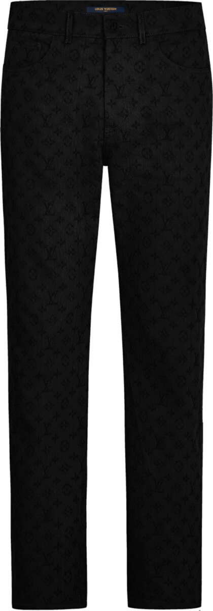 Louis Vuitton Black Monogram Slim Jeans
