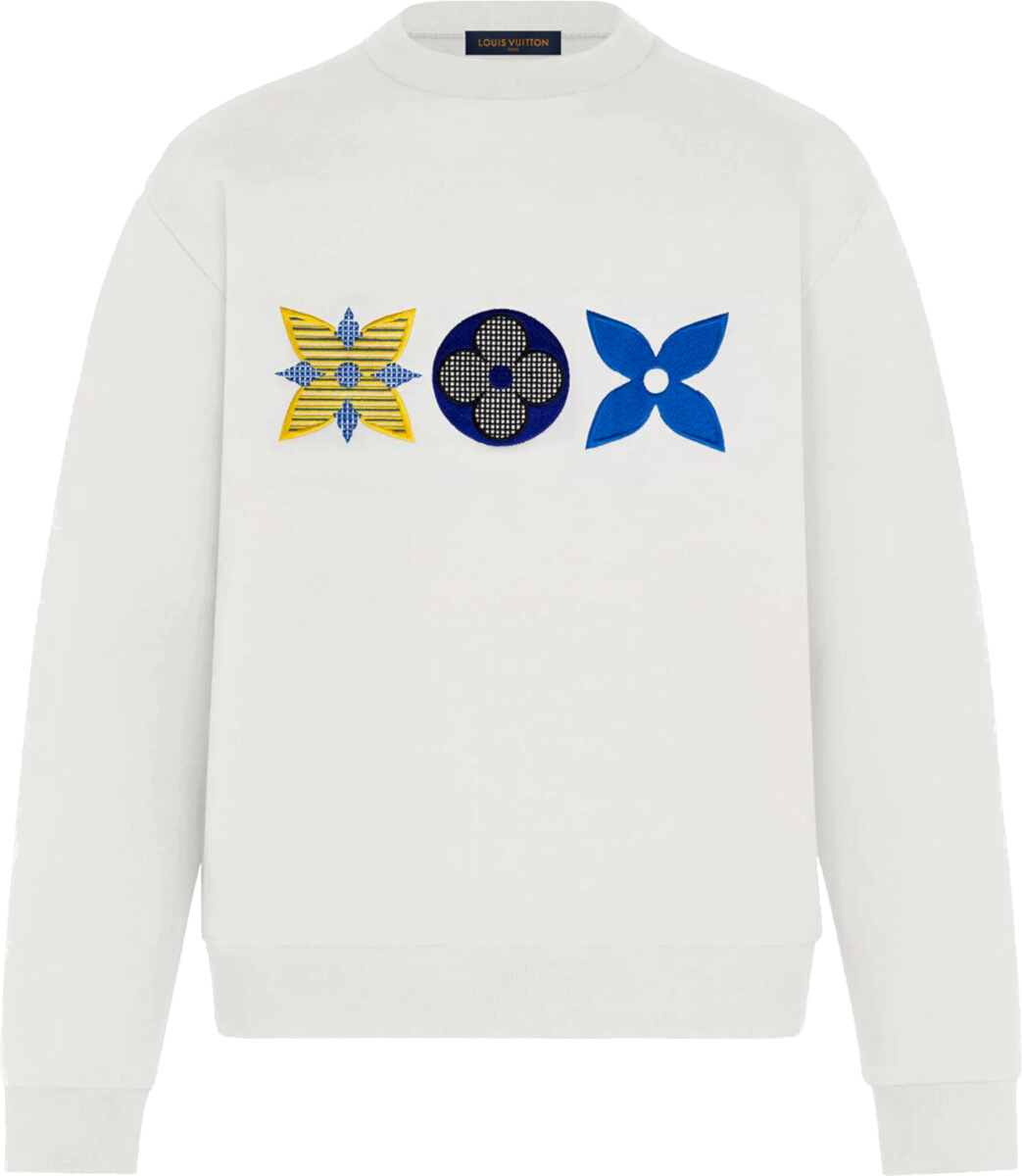Louis Vuitton White Multicolor Monogram Sweatshirt | INC STYLE