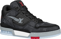 Black Monogram & Clear-Sole 'LV Trainer' Sneakers
