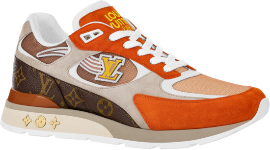 Louis Vuitton Orange & Brown 'Run Away' Sneakers | Incorporated Style