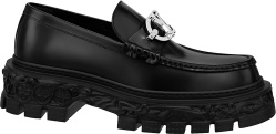 Black 'LV Baroque' Loafers