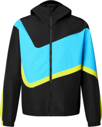 Black & Neon Blue Windbreaker Jacket
