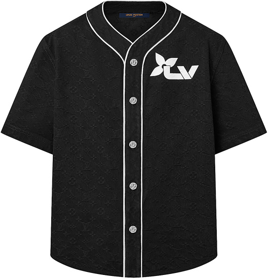 Louis Vuitton Black Monogram Baseball Jersey | INC STYLE