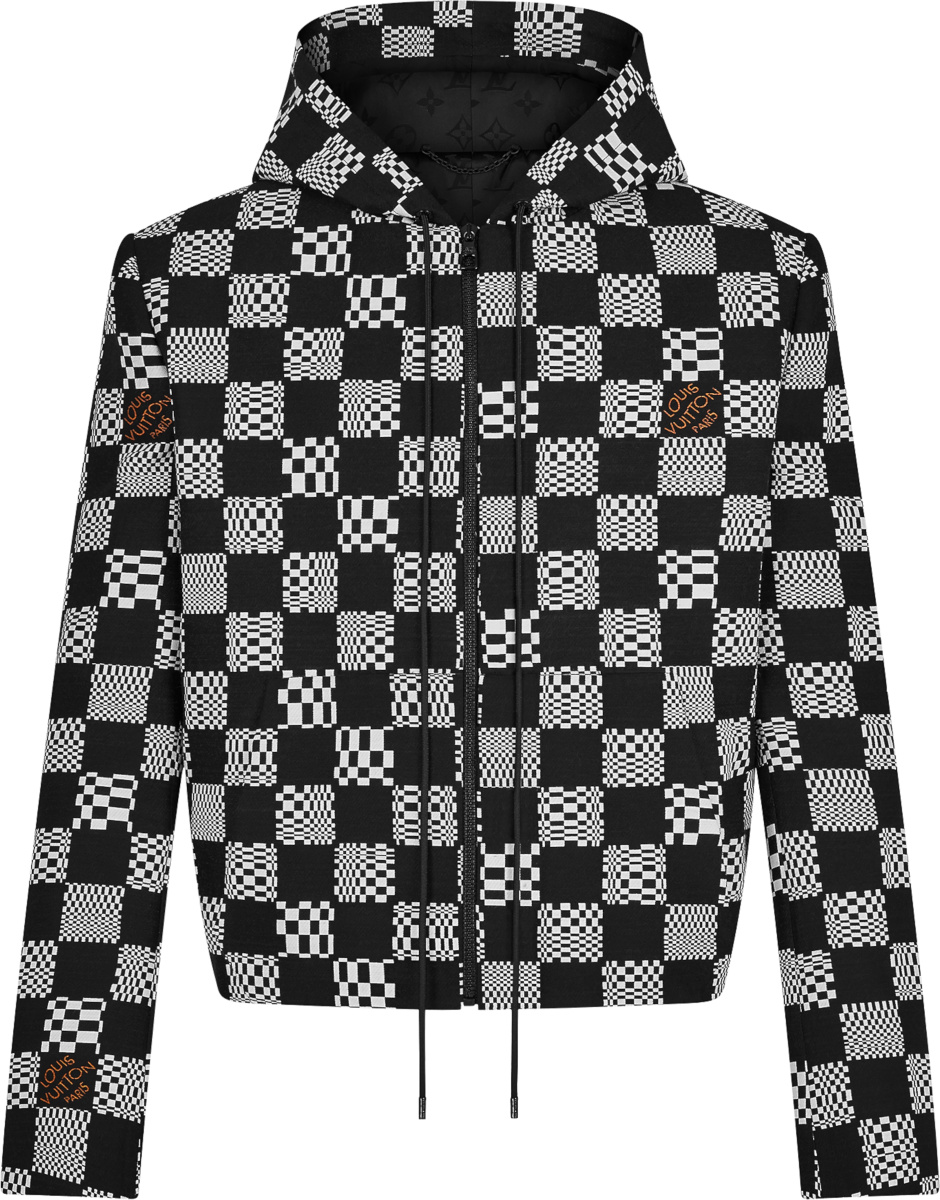 Louis Vuitton Black Distorted Damier 'Constructed' Hoodie | Incorporated  Style