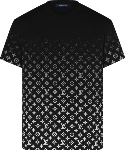 Louis Vuitton Black White Gradient Monogram T Shirt