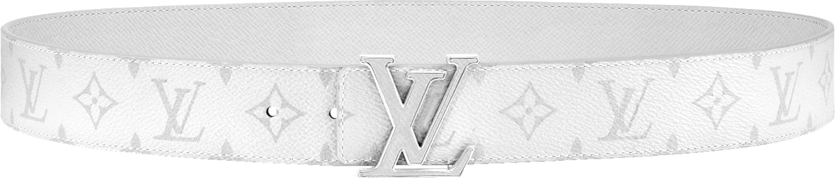White Monogram '‎LV Initiales' Belt