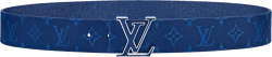 Blue Monogram 'LV Initiales' Belt
