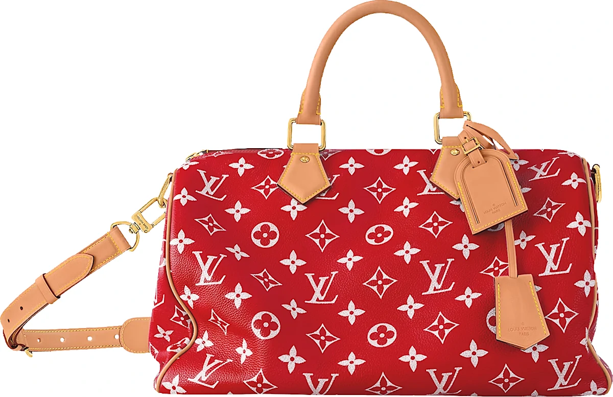 Louis Vuitton Red Monogram 'Speedy 40' Bag | INC STYLE