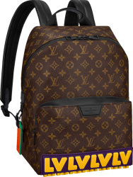 Brown Monogram & Yellow Logo 'Discovery' Backpack