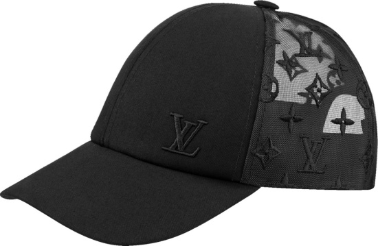 Louis Vuitton Black Monogram Mesh Trucker Hat | INC STYLE