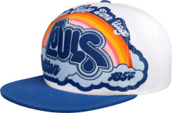 White & Blue Rainbow Logo Hat