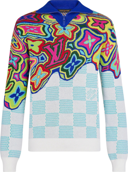 Louis Vuitton Multicolor Distorted Monogram Sweater | Incorporated 
