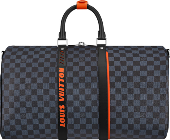 haj drivhus Perioperativ periode Louis Vuitton Blue & Orange 'Keepall 55' Duffle Bag | Incorporated Style
