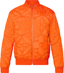 Louis Vuitton Orange Monogram Quilted Jacket 1a9fod