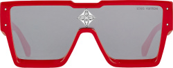Red 'LV Cyclone' Sunglasses