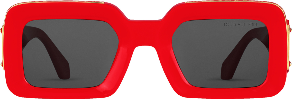 Sunglasses Louis Vuitton x Nigo Red in Wood - 19282452
