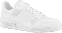 All White 'LV Trainer' Sneakers