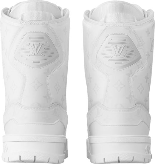 Louis Vuitton All White Lv Trainer Snow Boots