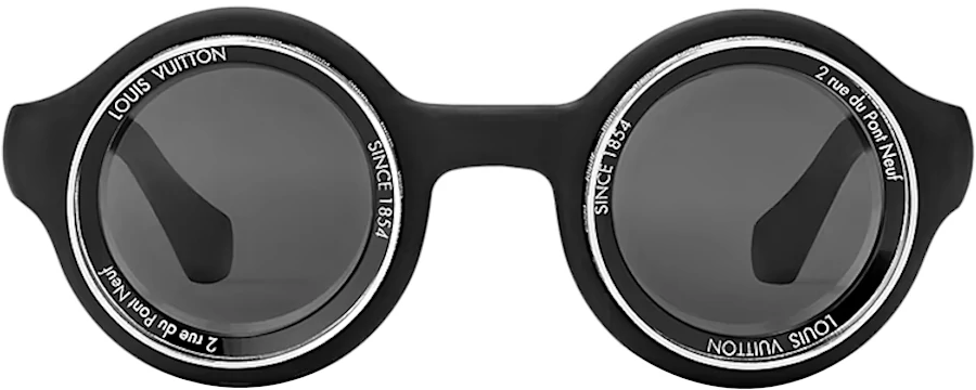 Louis Vuitton Black Lv Super Vision Round Sunglasses