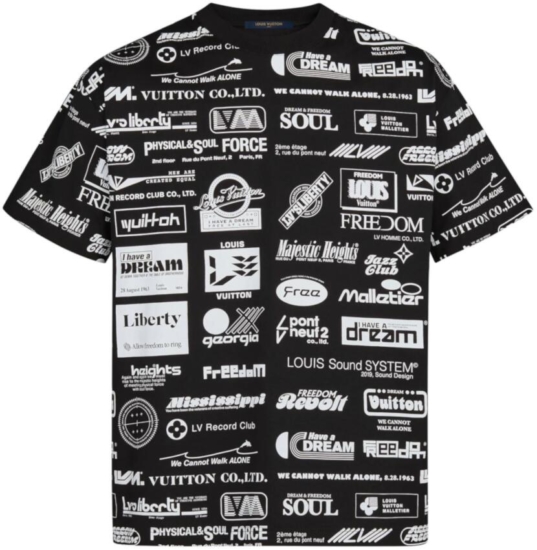 Louis Vuitton Black Allover Logo Printed T Shirt Worn By Lil Uzi Vert