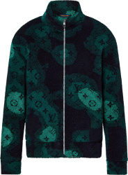 Navy & Green Elevation-Camo Fleece Jacket