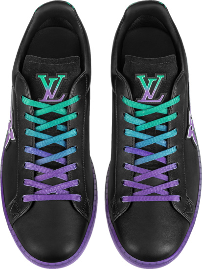 Louis Vuitton Black And Green Purple Gradient Luxembourg Sneakers
