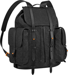 Louis Vuitton Black And Orange Christopher Backpack