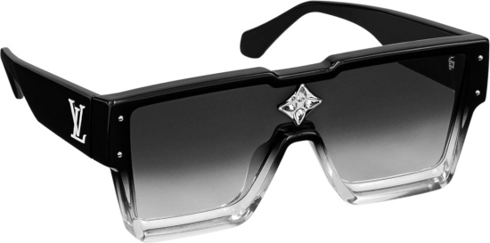Louis Vuitton Black Gradient Oversized Cyclone Sunglasses