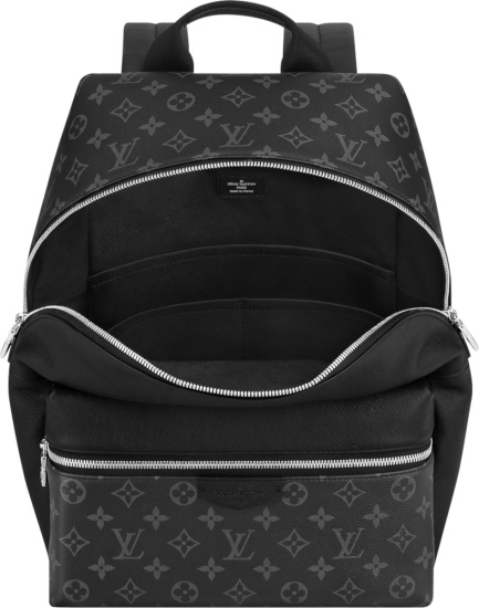Louis Vuitton Black Leather Eclipse Monogram Backpack