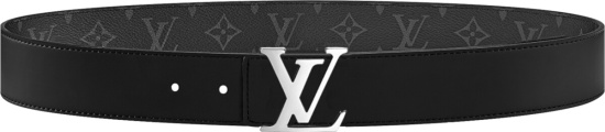Louis Vuitton Black Leather Lv Initiales Belt