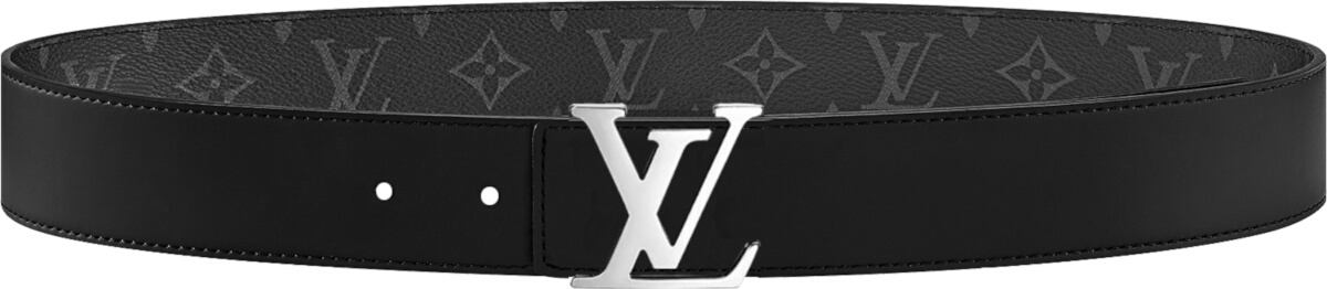 Louis Vuitton Black Leather & Silver 'LV Initales' Belt | INC STYLE