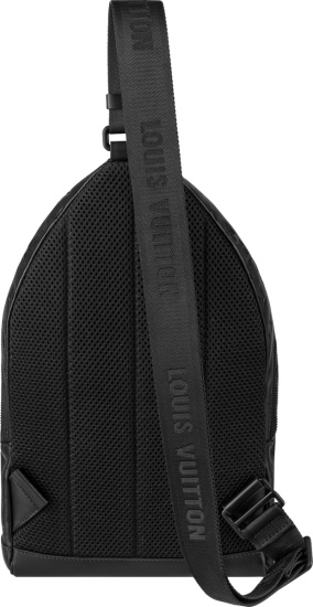 Louis Vuitton Black Leather Monogram Racer Sling Bag
