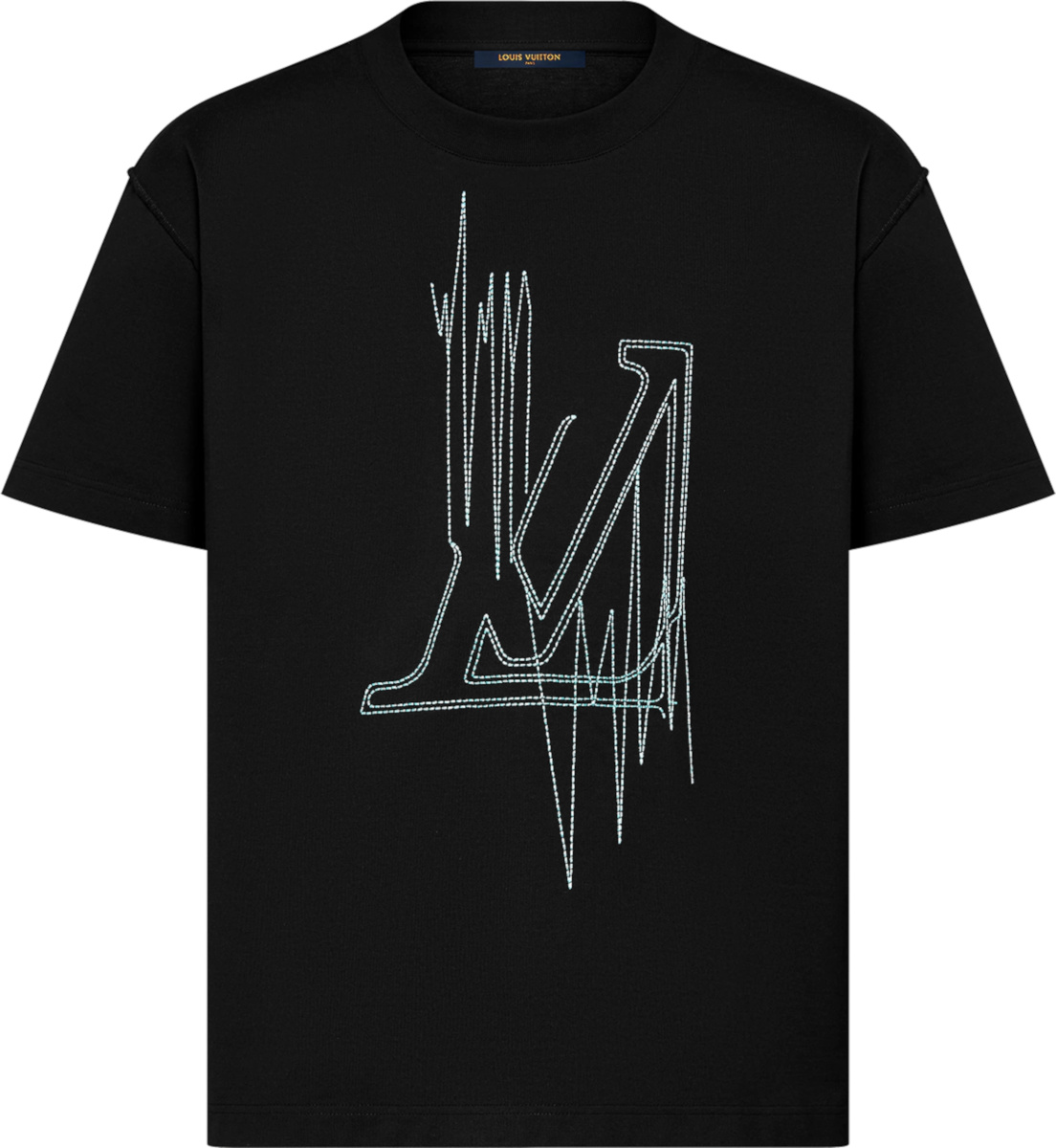 Cheap Stclaircomo Jordan outlet, Louis Vuitton LV Frequency Graphic Black  T Shirt
