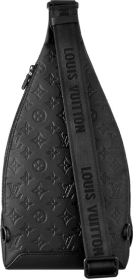 Louis Vuitton Black Monogram Leather Triangular Sling Bag