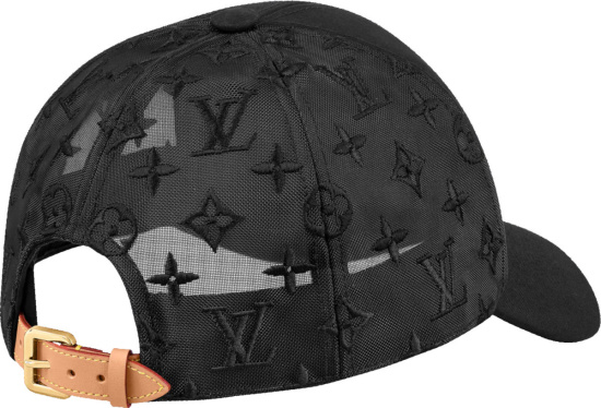 Louis Vuitton Black Monogram Mesh Trucker Hat