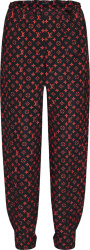 Louis Vuitton Black Red Allover Monogram Joggers