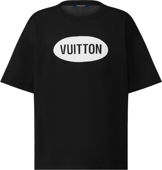 Louis Vuitton Black Vuitton Oval Logo T Shirt