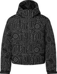 Black Vuitton-Quilted Down Jacket