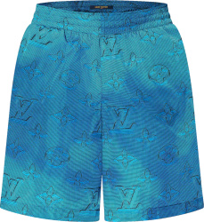 Blue '2054 Monogram' Swim Shorts