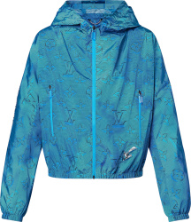 Blue '2054 Monogram' Windbreaker Jacket